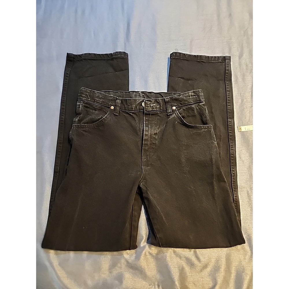Wrangler Men's‎ Black Denim Straight Leg Jeans 30 x 30